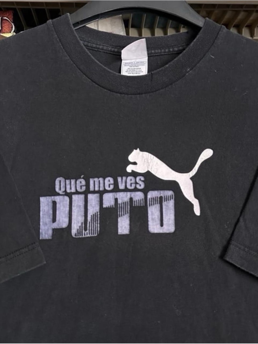 Vintage Puma parody Black Cat Graphic Tee - Qué Me Ves P*to men’s large